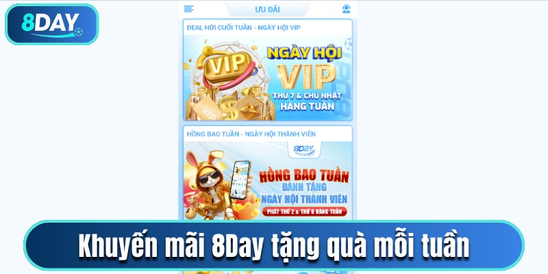 Điểm danh các khuyến mãi 8Day tặng quà mỗi tuần